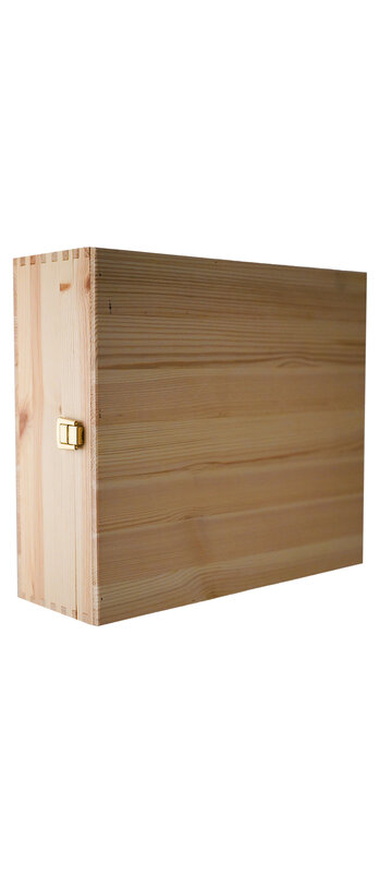 Caisse en bois pour 3 bouteilles de vin de 75 cl